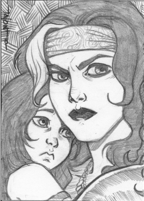 Lucita Aderre, with her mother Gabrielle
